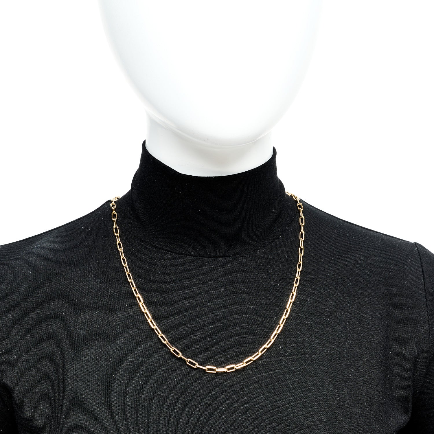 18K Yellow Gold SM Santos De Cartier Link Necklace - Image 2