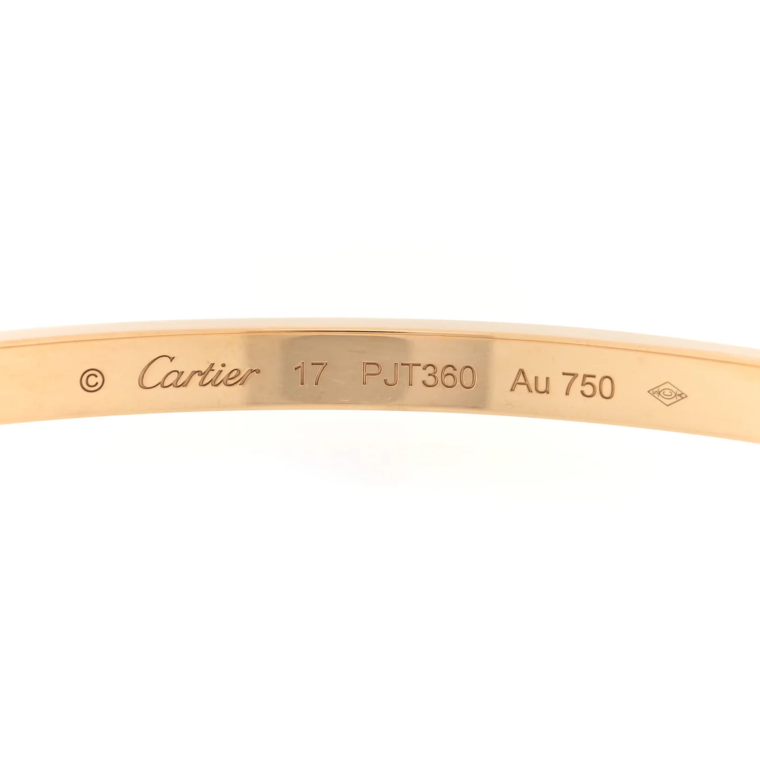 18K Yellow Gold Small LOVE Bracelet 17 - Image 3