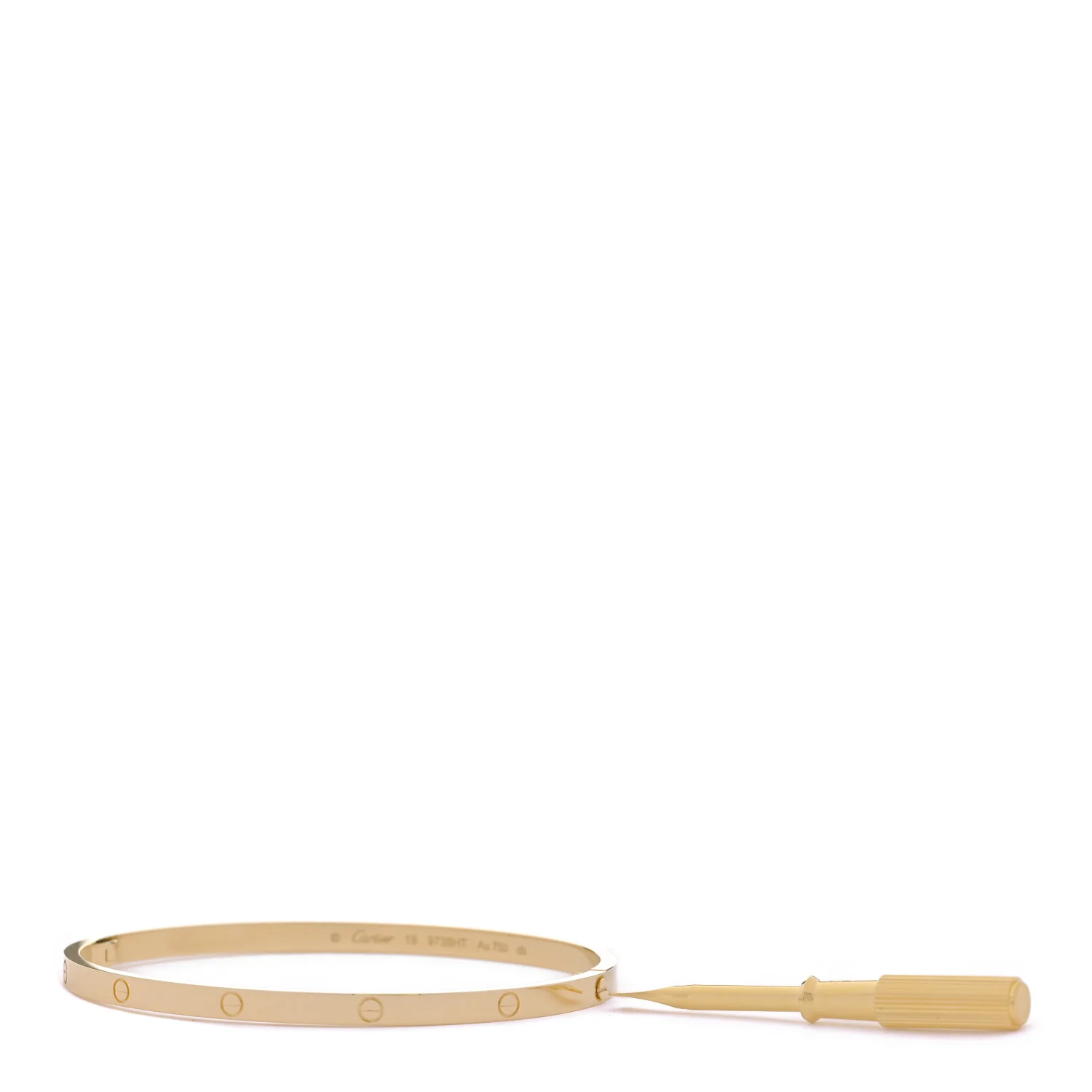 18K Yellow Gold Small LOVE Bracelet 19 - Image 3