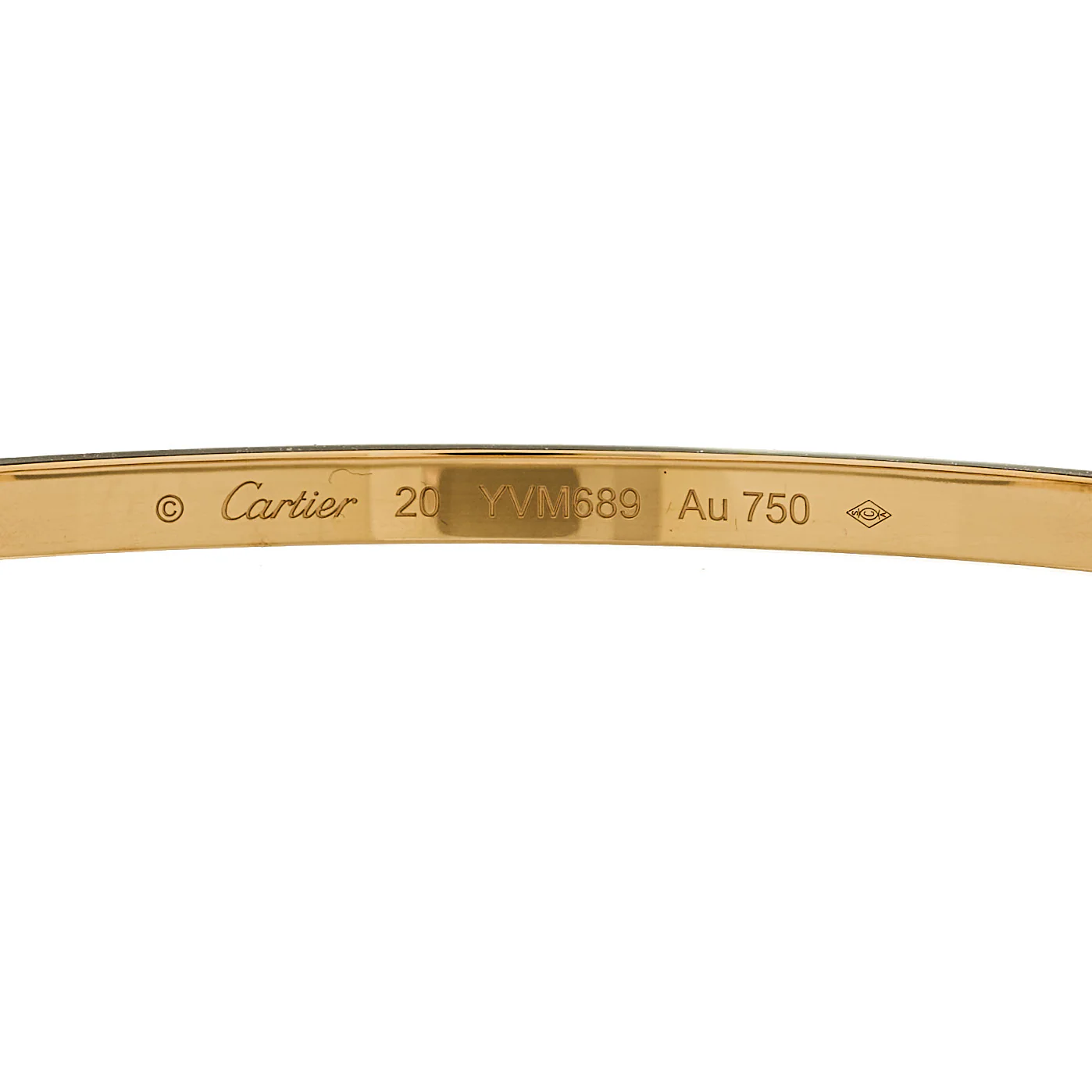 18K Yellow Gold Small LOVE Bracelet 20 - Image 3