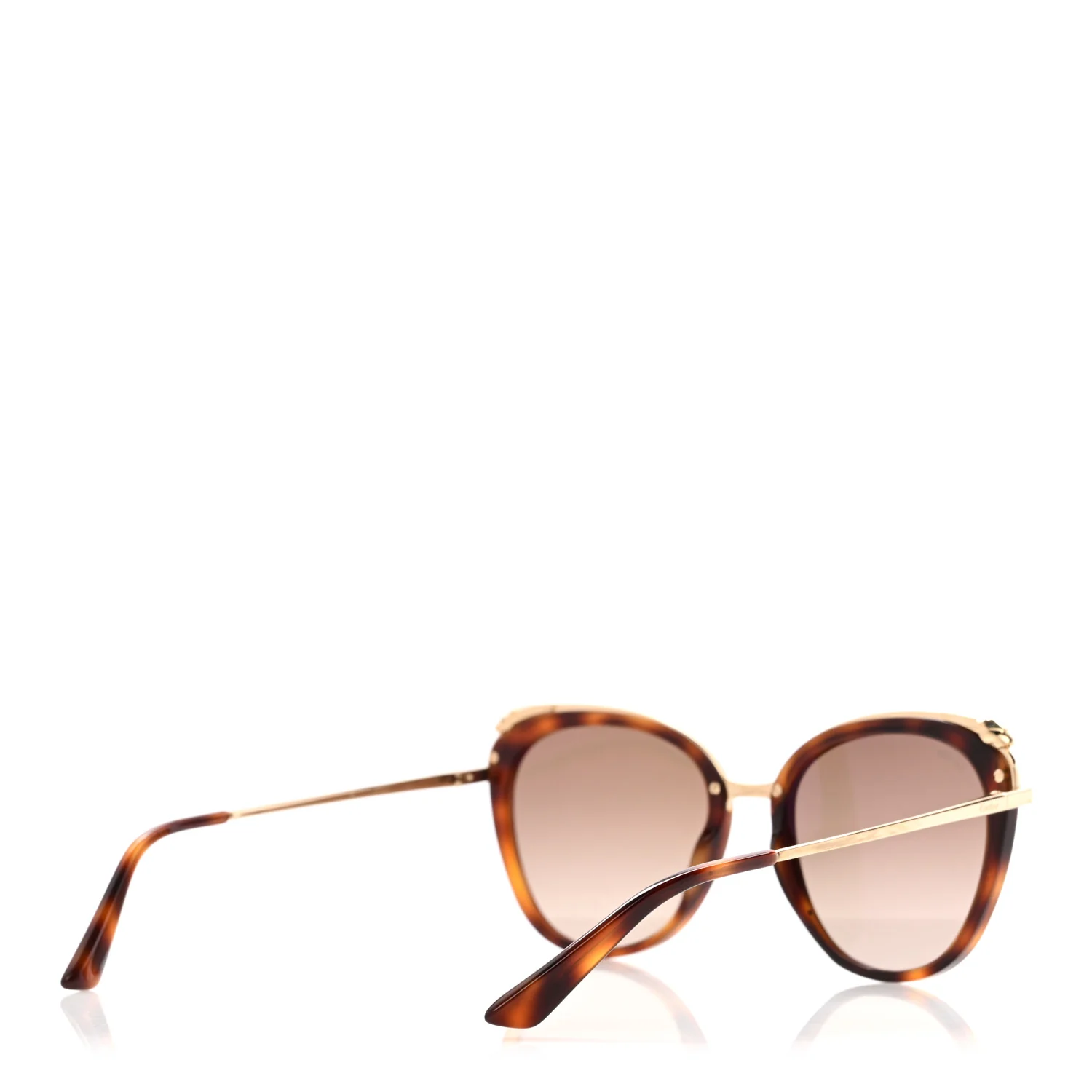 Acetate Panthere De Cartier Cat Eye Sunglasses CT0150S Tortoise Gold - Image 4