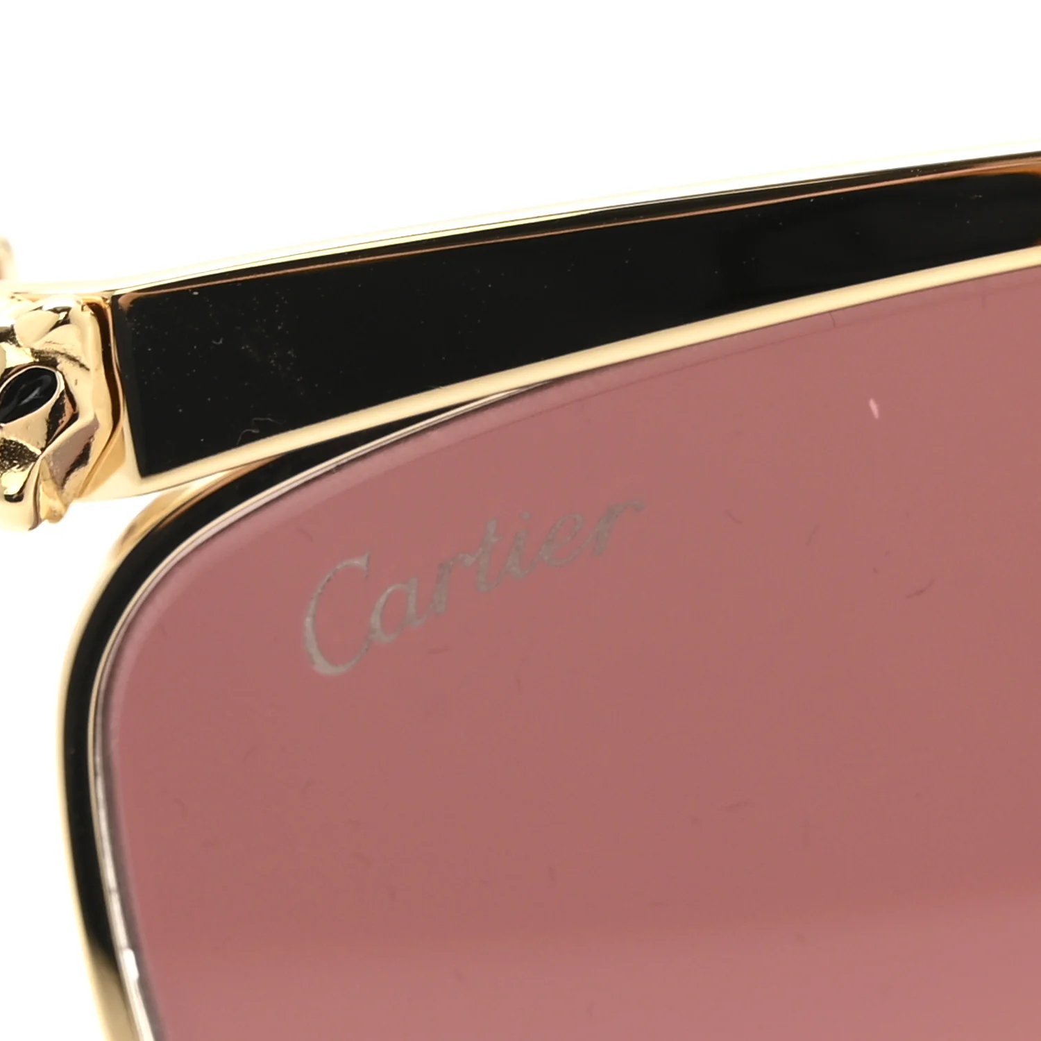 Panthere De Cartier Cat Eye Sunglasses Gold - Image 7