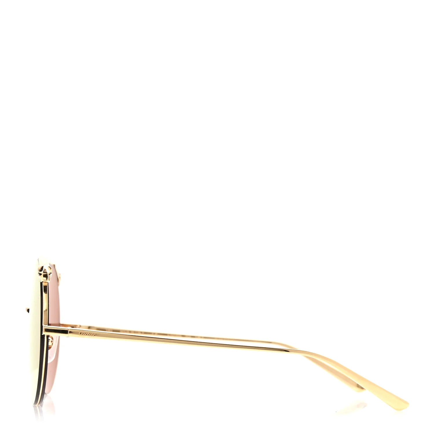 Panthere De Cartier Round Sunglasses CT0149S Gold Pink - Image 3