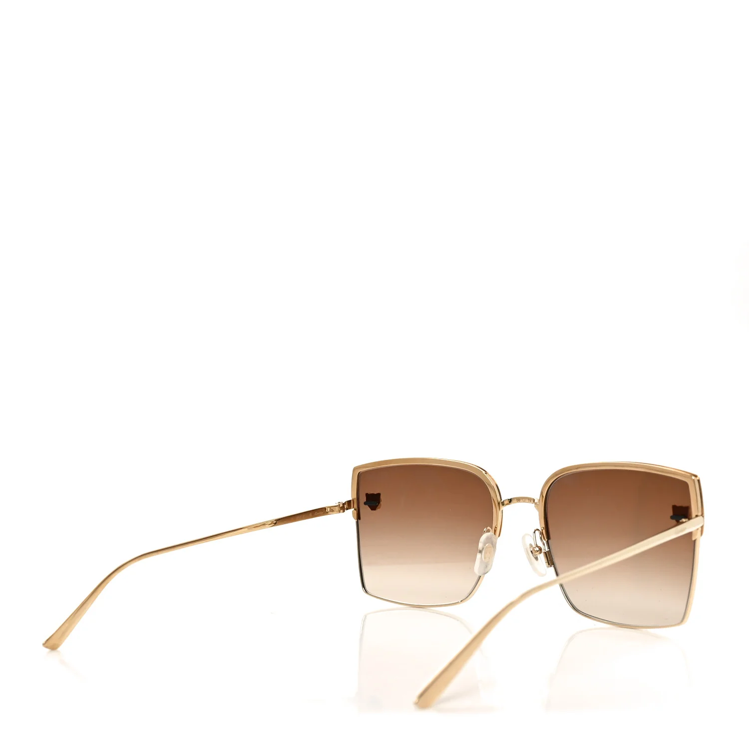 Panthere De Cartier Square Sunglasses CT0199S Gold - Image 3