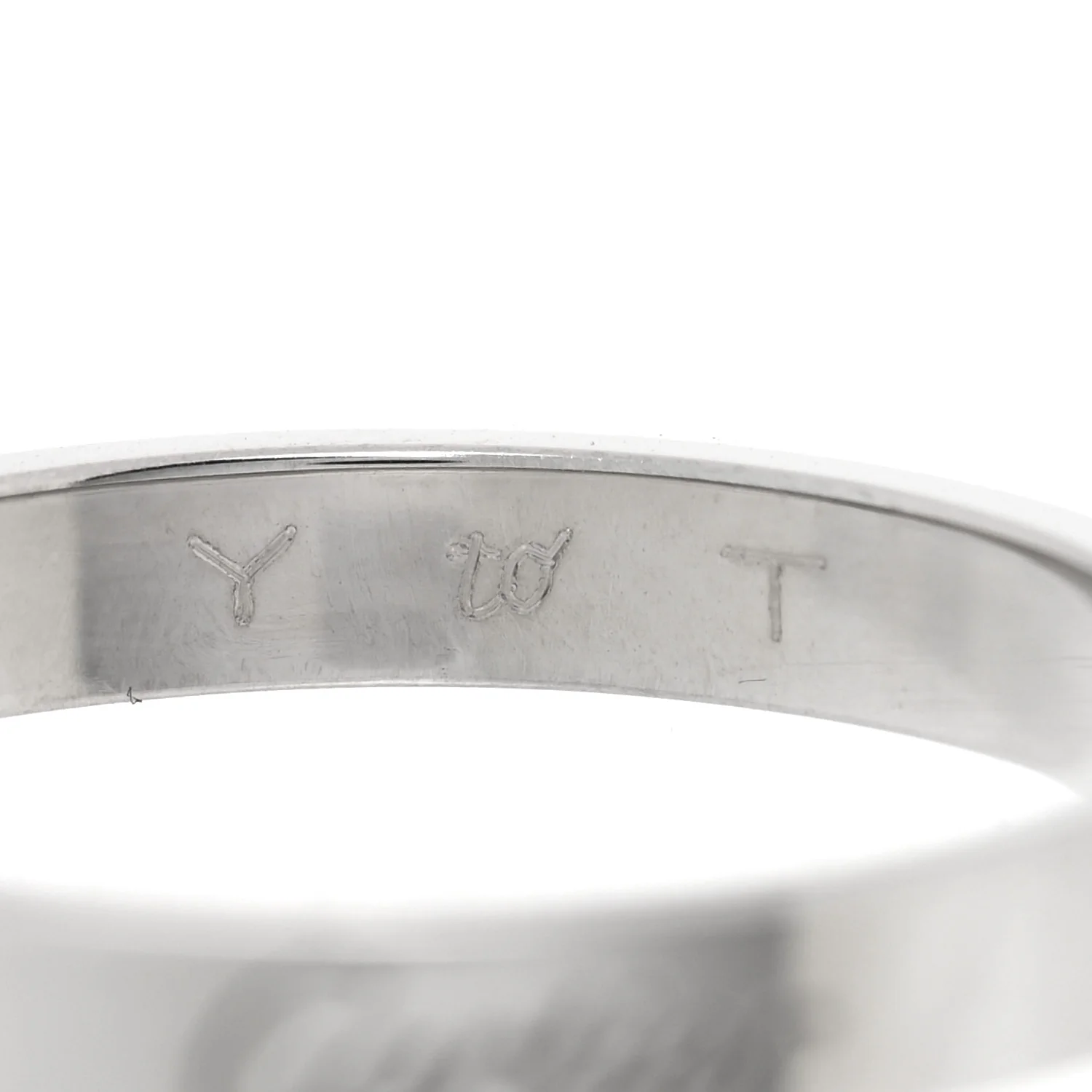 Platinum 3mm C De Cartier Wedding Band Ring 58 8.5 - Image 5