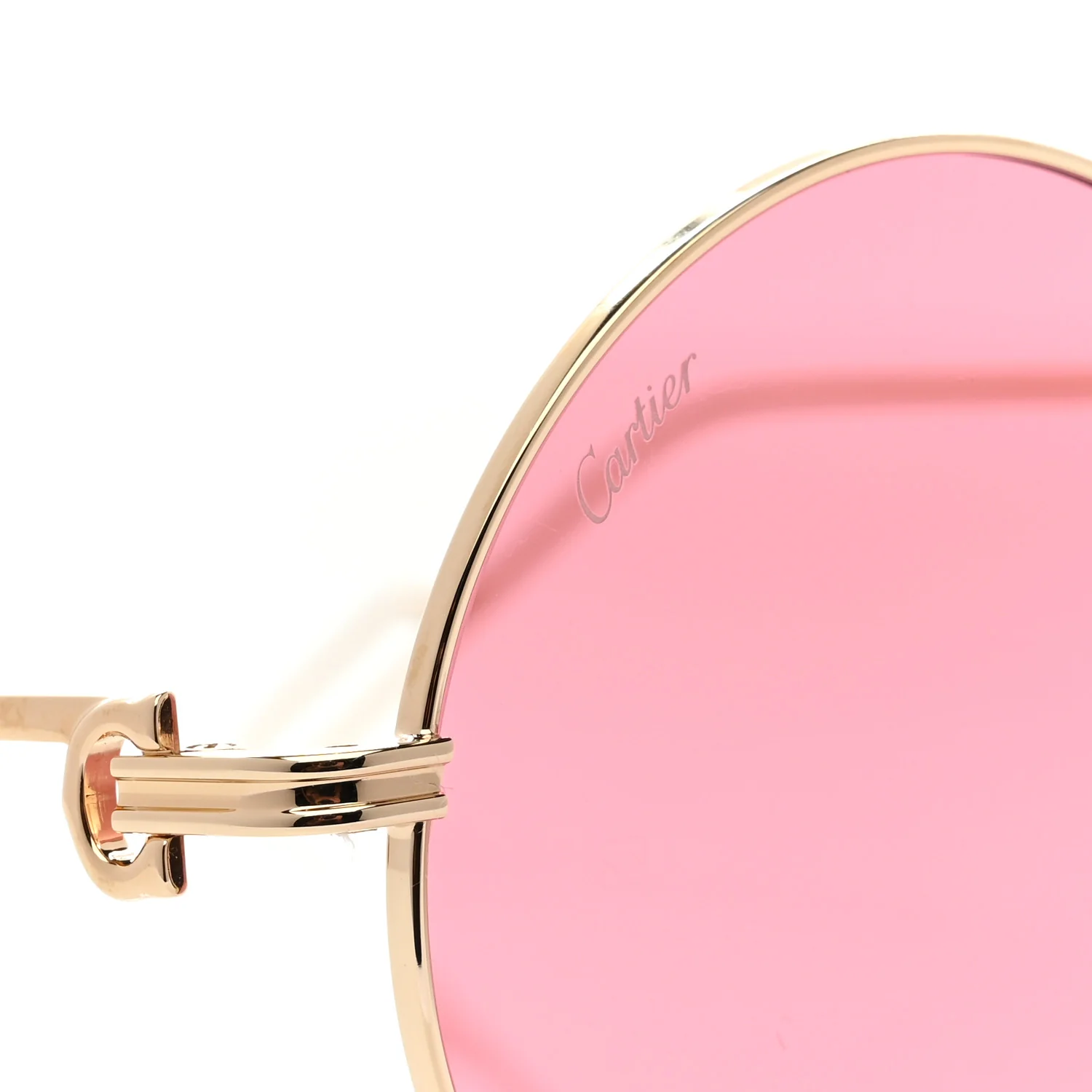 Premiere De Cartier Round Sunglasses Pink Gold - Image 7