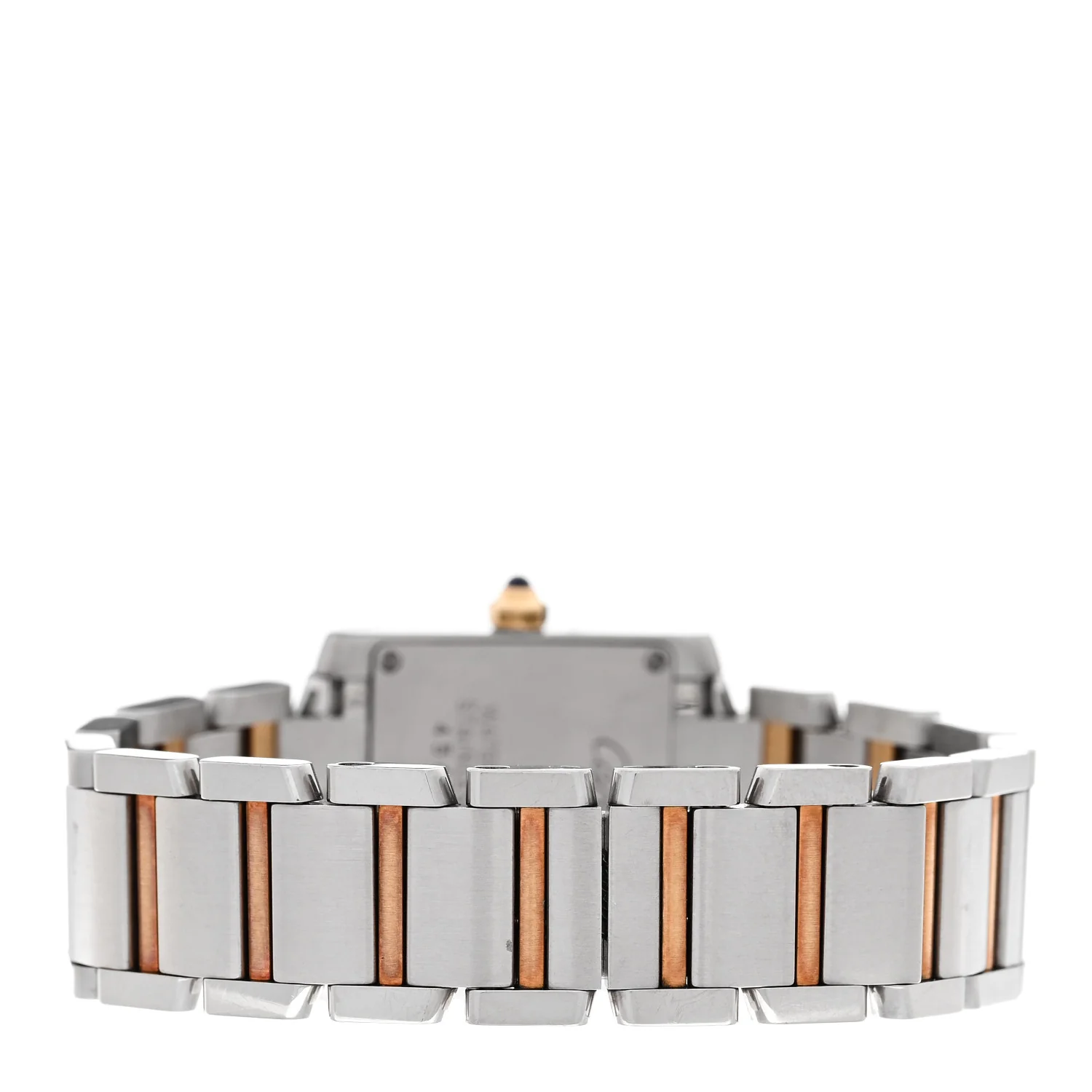 Stainless Steel 18K Yellow Gold 20mm Tank Francaise Quartz Watch - Image 3