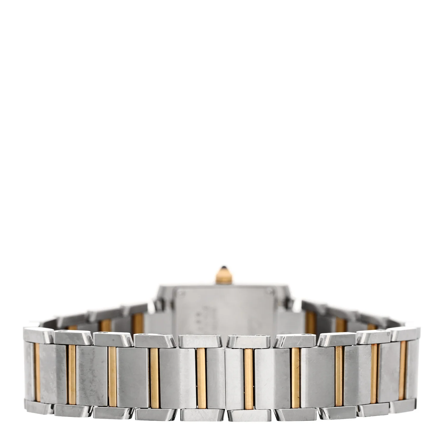 Stainless Steel 18K Yellow Gold 20mm Tank Francaise Quartz Watch - Image 3