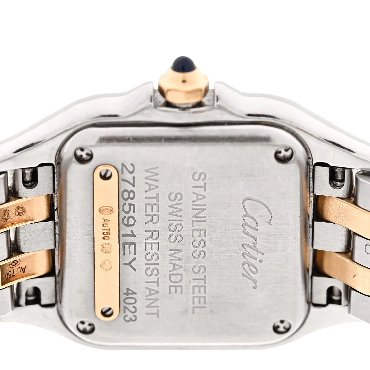 Stainless Steel 18K Yellow Gold 23mm Panthere Quartz Watch - Image 4