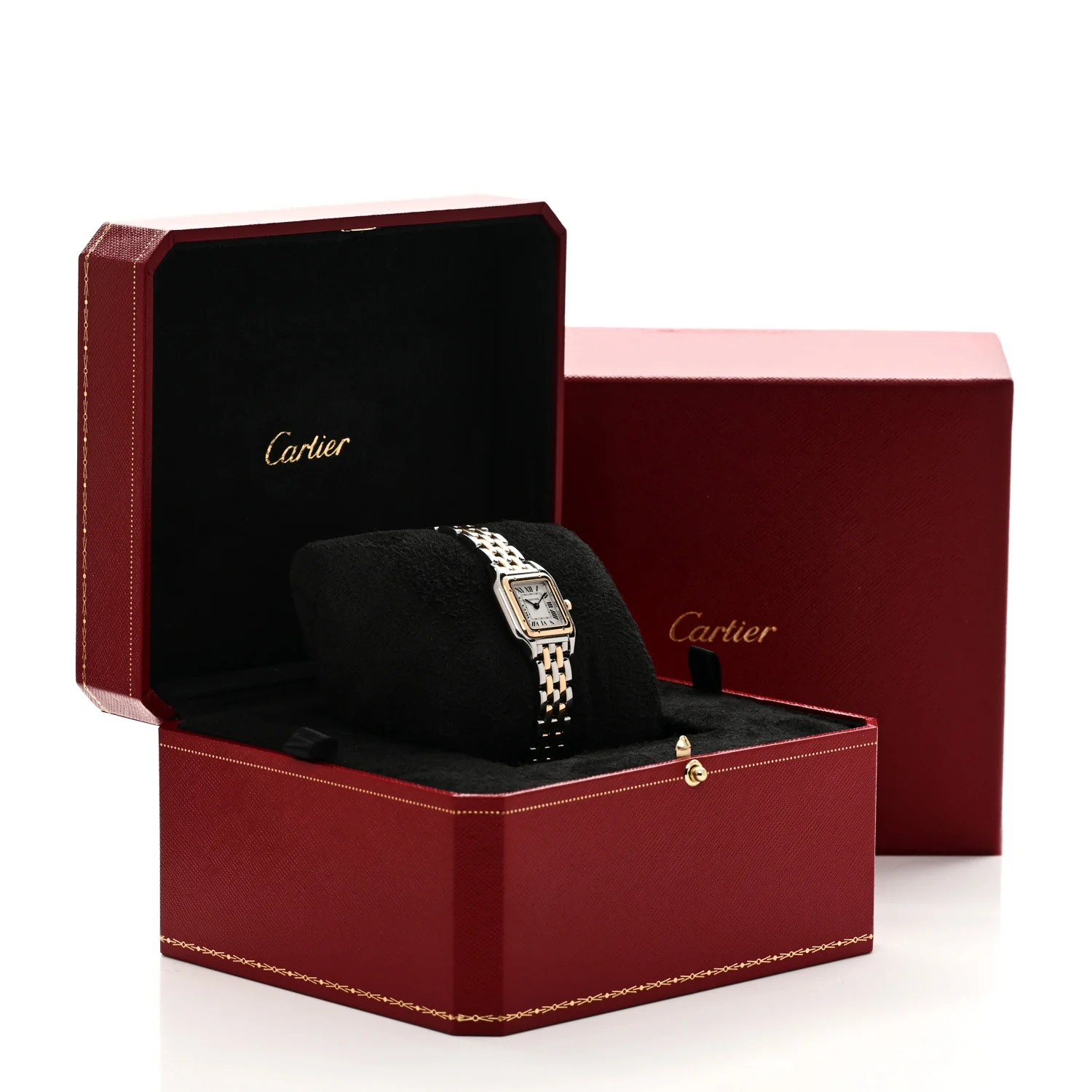 Stainless Steel 18K Yellow Gold 23mm Panthere Quartz Watch - Image 5