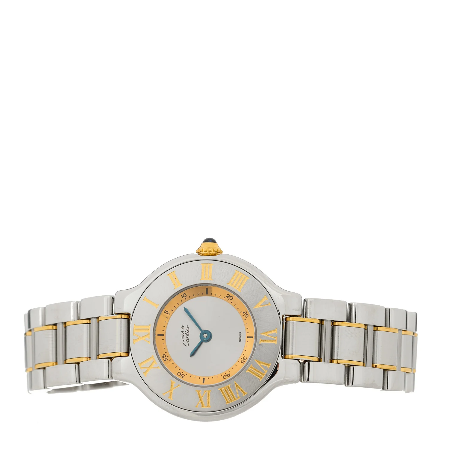 Stainless Steel 18K Yellow Gold 28mm Must de 21 Quartz Watch - Image 2