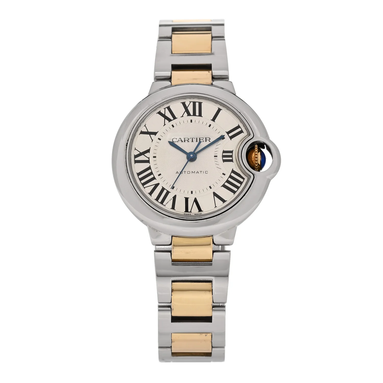 Stainless Steel 18K Yellow Gold 33mm Ballon Bleu De Cartier Automatic Watch