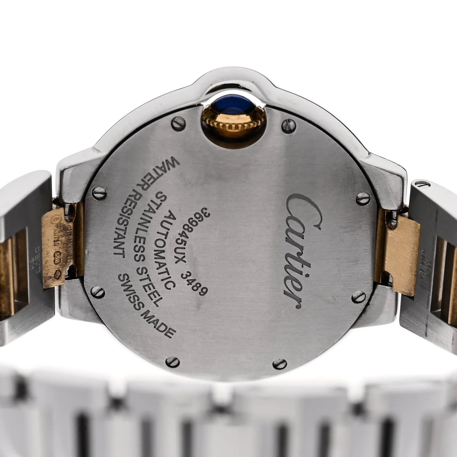 Stainless Steel 18K Yellow Gold 33mm Ballon Bleu De Cartier Automatic Watch - Image 4