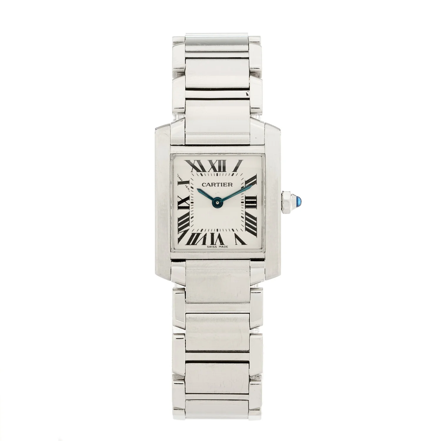 Stainless Steel 20mm Tank Francaise Quartz Watch