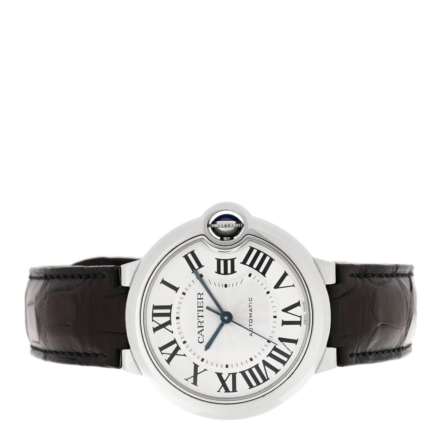 Stainless Steel Alligator 36mm Ballon Bleu De Cartier Automatic Watch Brown - Image 2