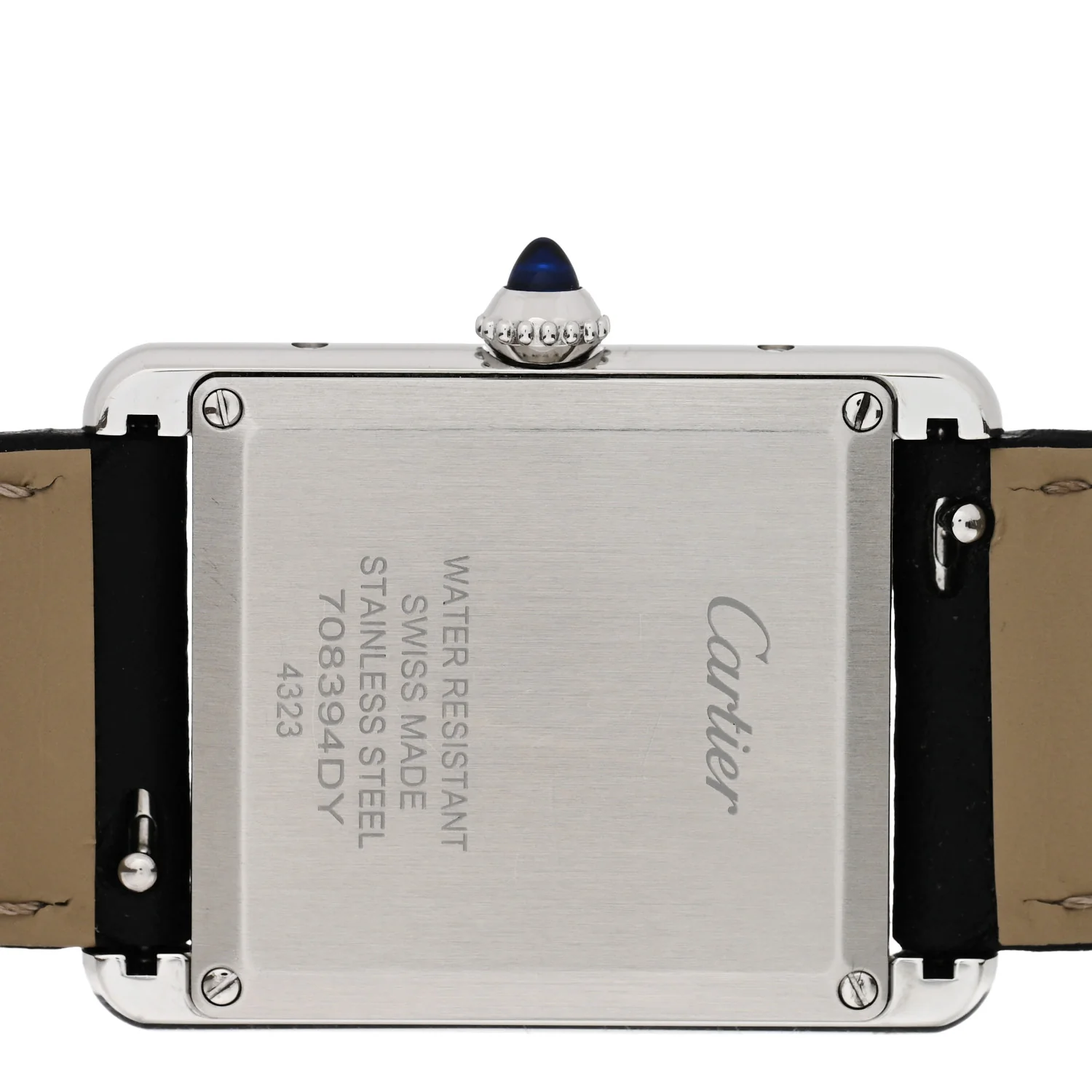 Stainless Steel Calfskin 25mm Must de Cartier Tank Quartz Watch - Image 4