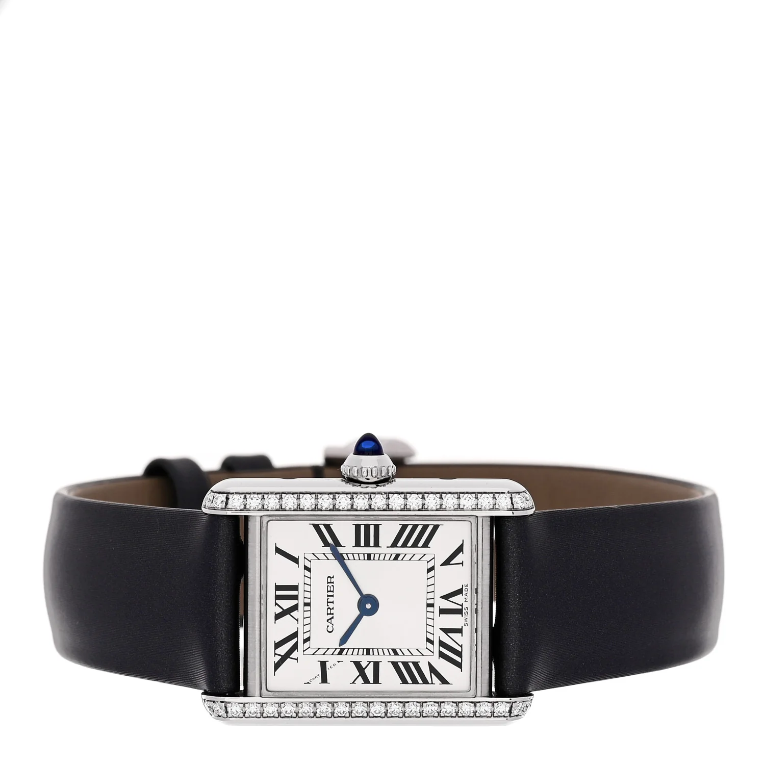 Stainless Steel Satin Diamond 22mm Must de Cartier Tank Quartz Watch - Image 2