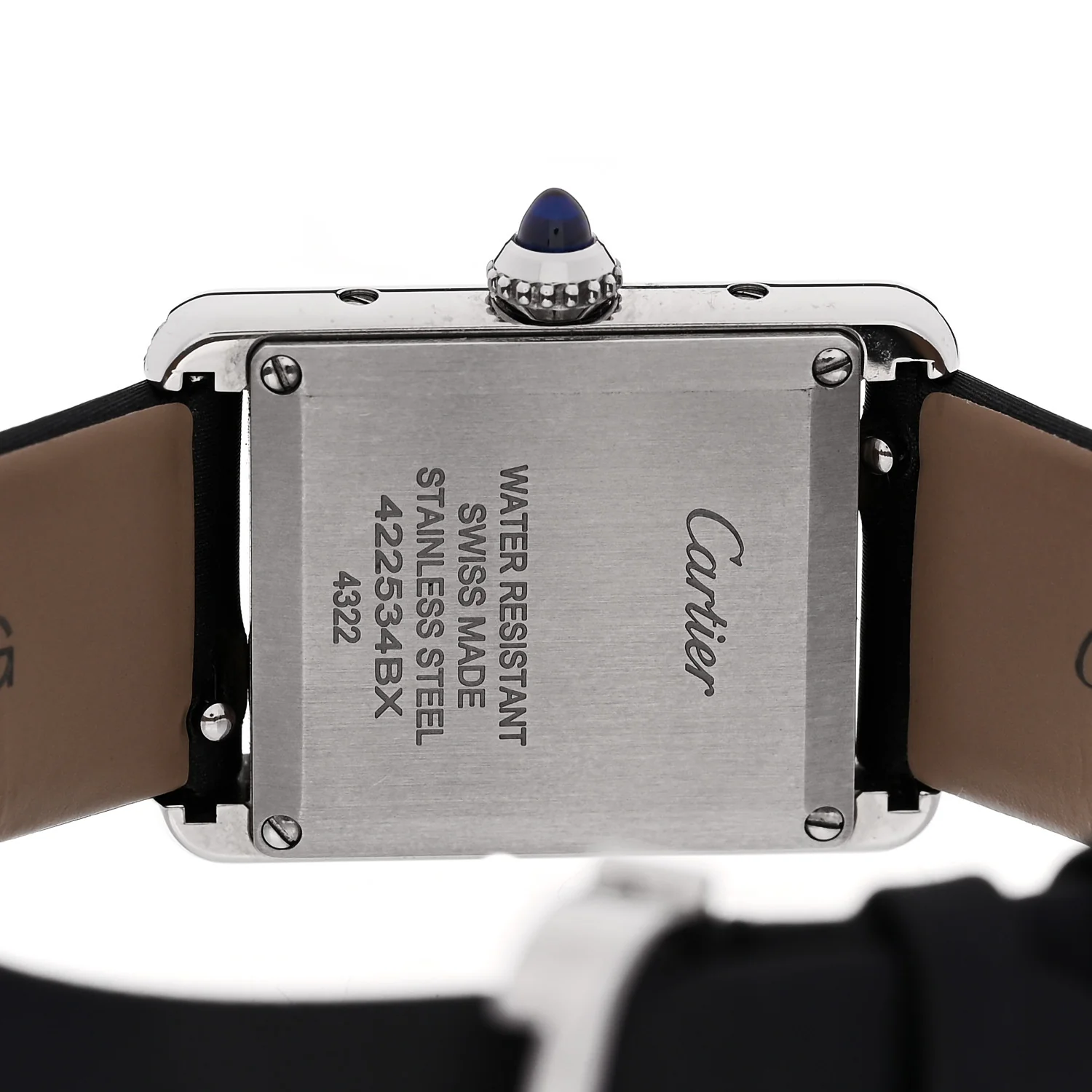 Stainless Steel Satin Diamond 22mm Must de Cartier Tank Quartz Watch - Image 4
