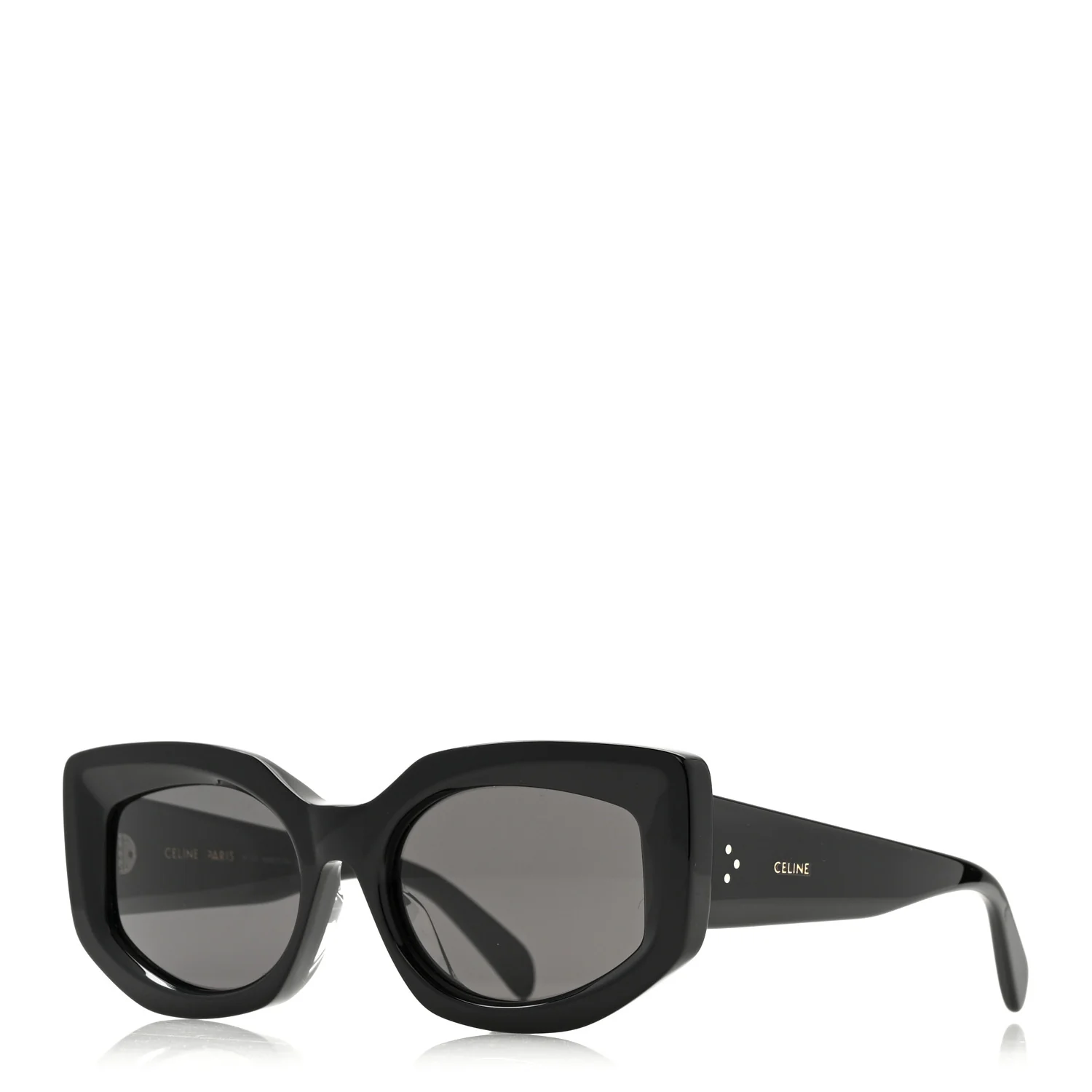 Acetate Bold 3 Dots Sunglasses CL40277F Black - Image 2