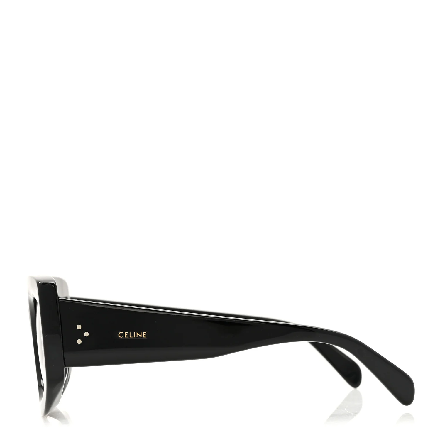 Acetate Bold 3 Dots Sunglasses CL40277F Black - Image 5