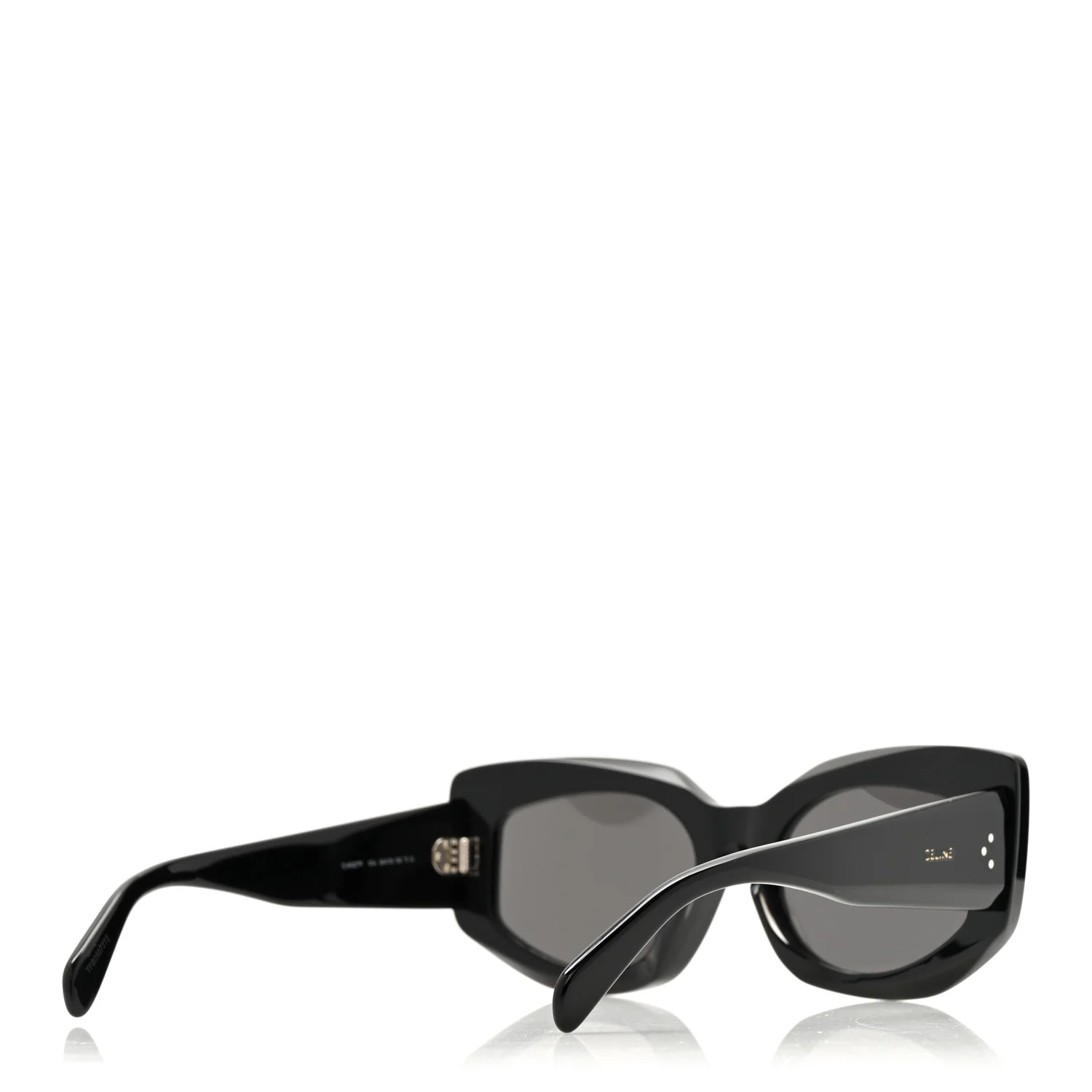 Acetate Bold 3 Dots Sunglasses CL40277F Black - Image 8