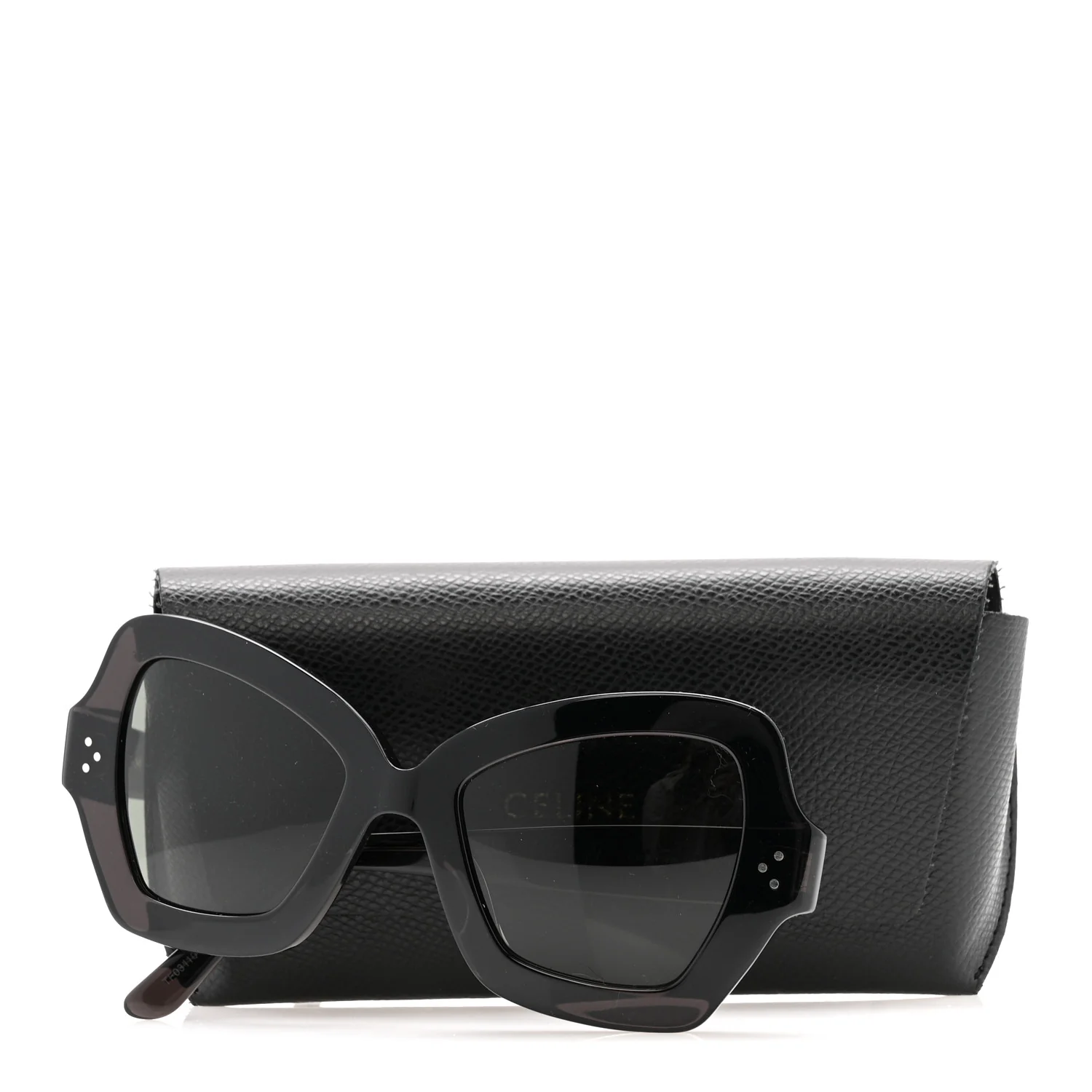 Acetate Butterfly Sunglasses CL 40067I Black - Image 7