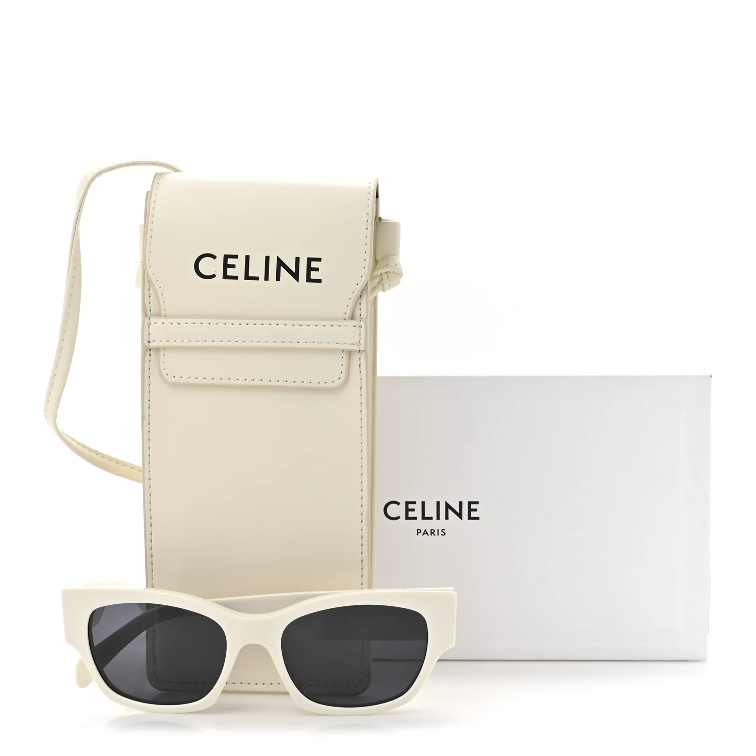 Acetate Cat Eye Sunglasses CL 40197U White - Image 7