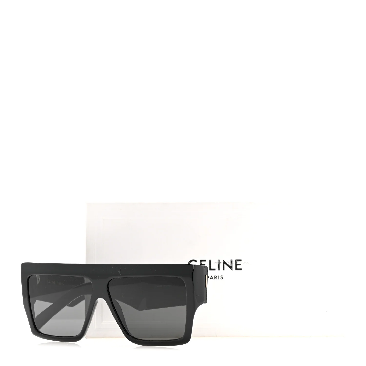 Acetate Flat Top Rectangular Sunglasses CL400921 Black - Image 14