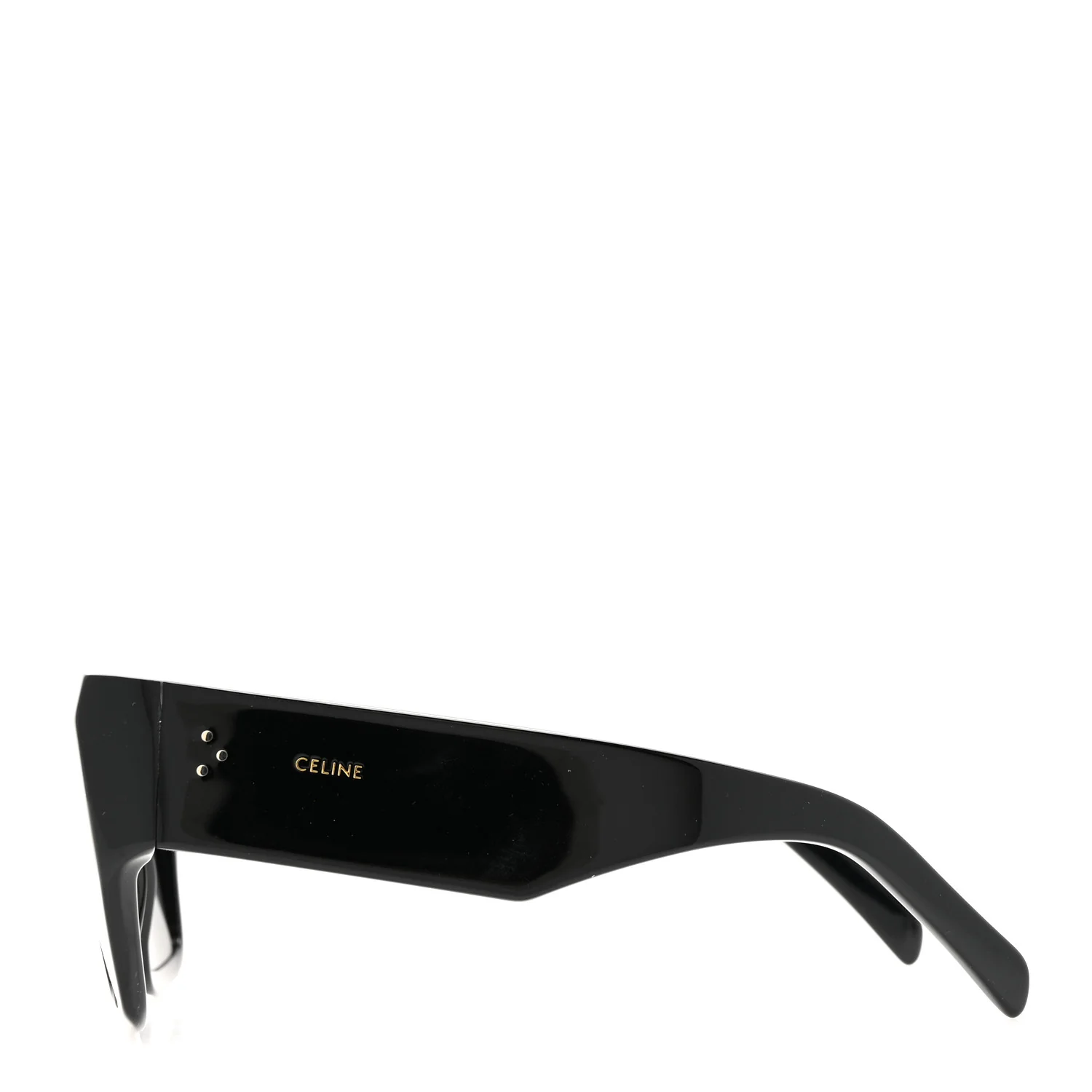 Acetate Flat Top Rectangular Sunglasses CL400921 Black - Image 5