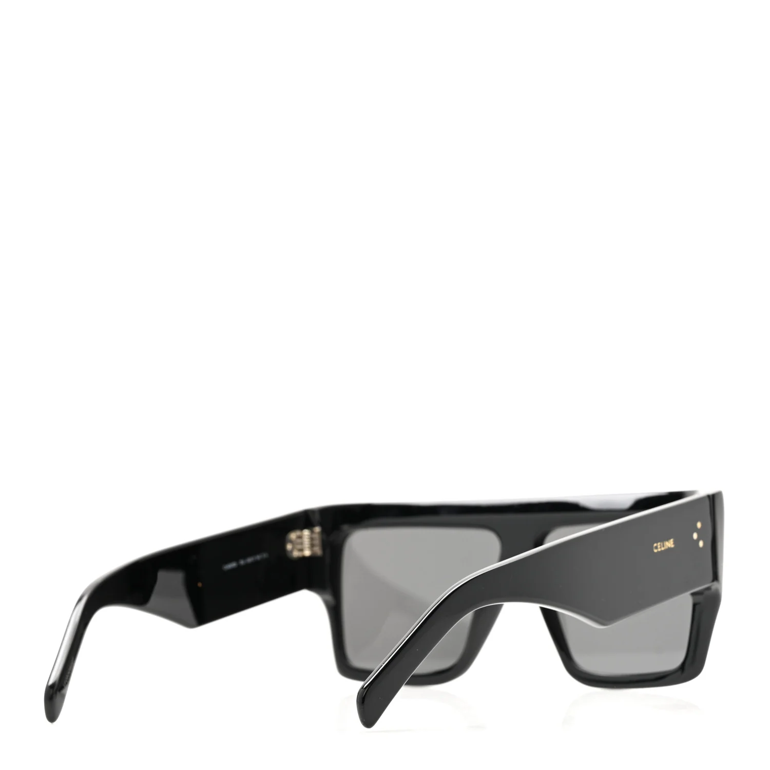 Acetate Flat Top Rectangular Sunglasses CL400921 Black - Image 7