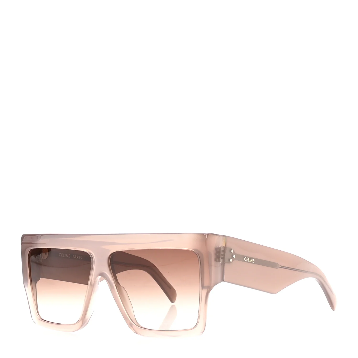 Acetate Flat Top Rectangular Sunglasses CL40092I Shiny Milky Hazelnut