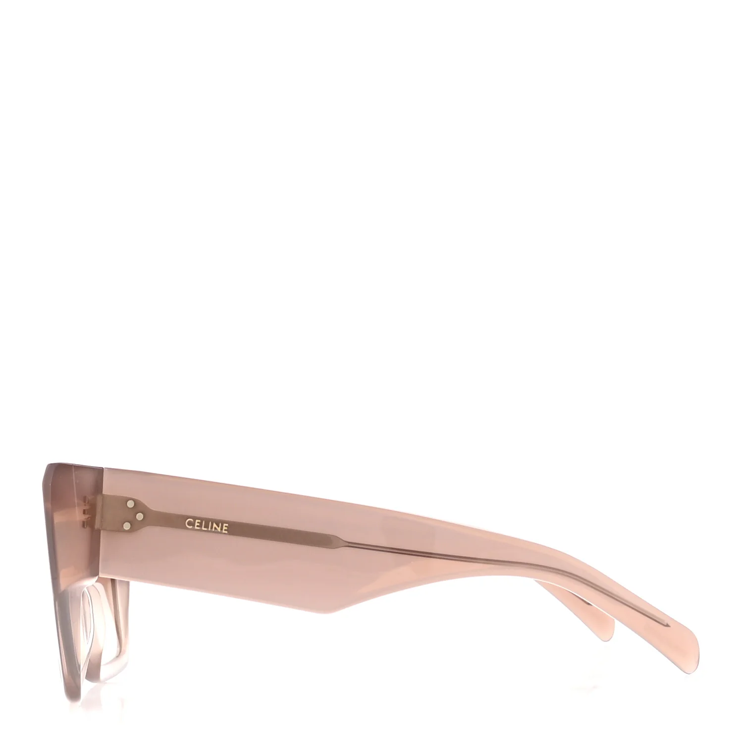 Acetate Flat Top Rectangular Sunglasses CL40092I Shiny Milky Hazelnut - Image 3