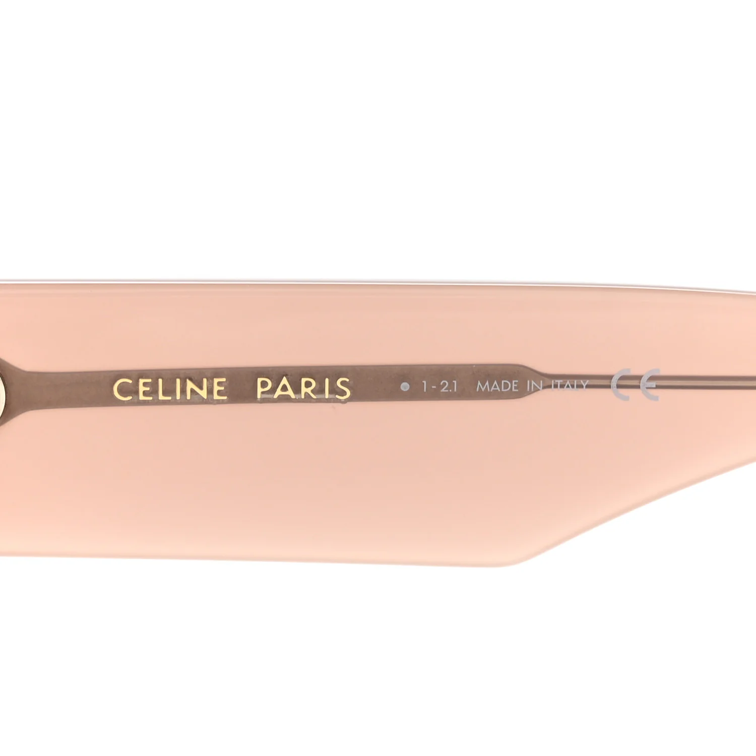 Acetate Flat Top Rectangular Sunglasses CL40092I Shiny Milky Hazelnut - Image 7