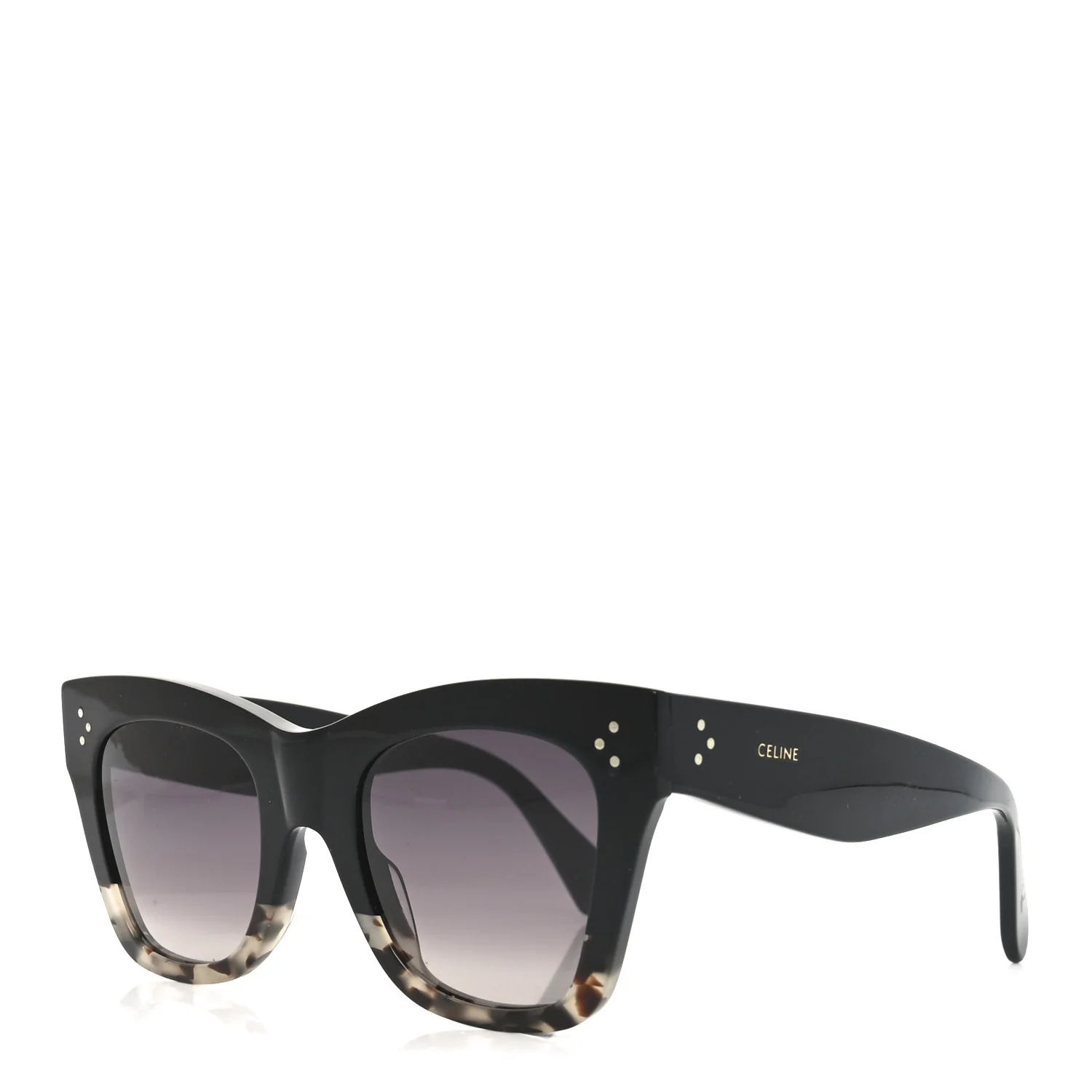 Acetate Polarized Cat Eye Sunglasses CL4004IN Havana Black