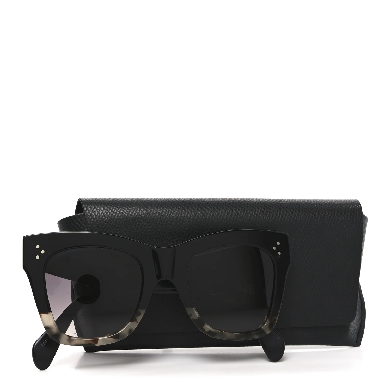 Acetate Polarized Cat Eye Sunglasses CL4004IN Havana Black - Image 7