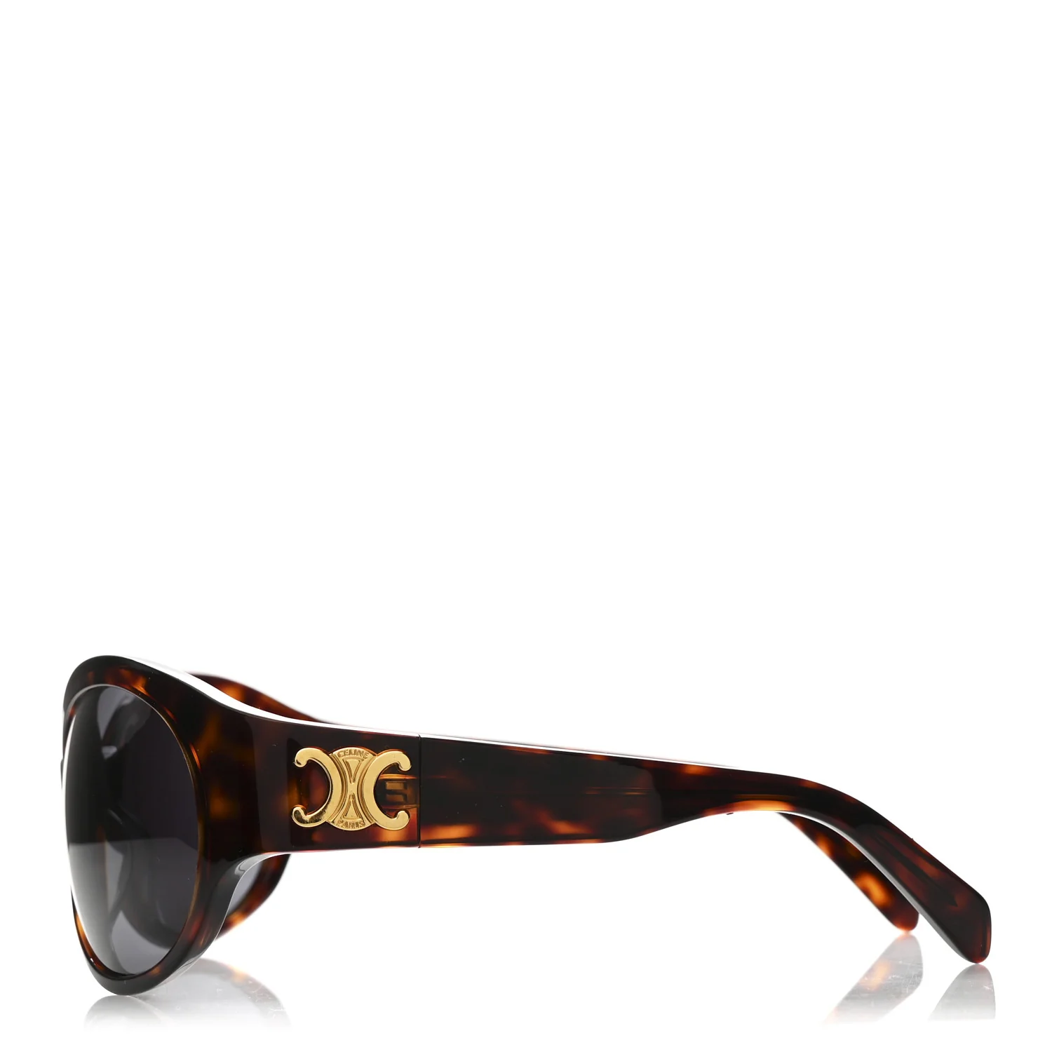 Acetate Round Sunglasses CL40271I Havana - Image 3