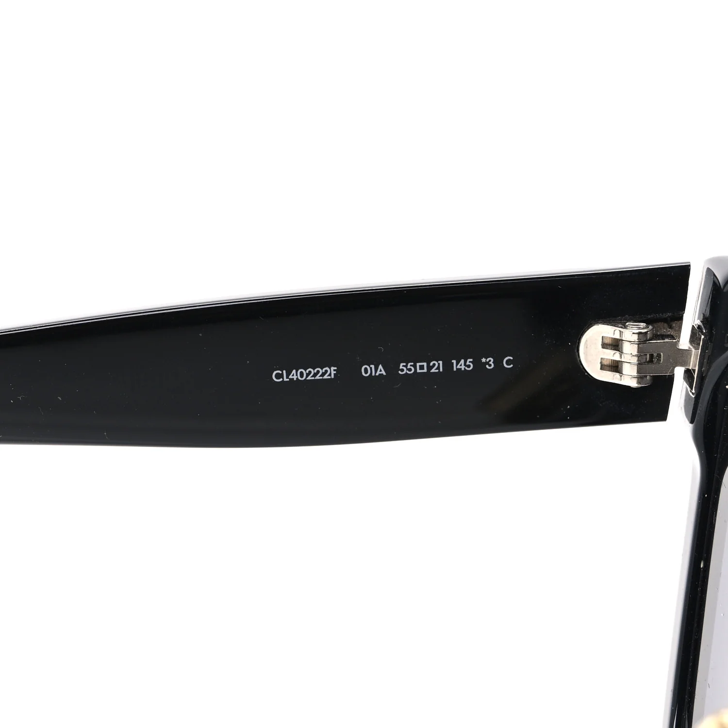Acetate Triomphe Sunglasses CL40222F Black - Image 6