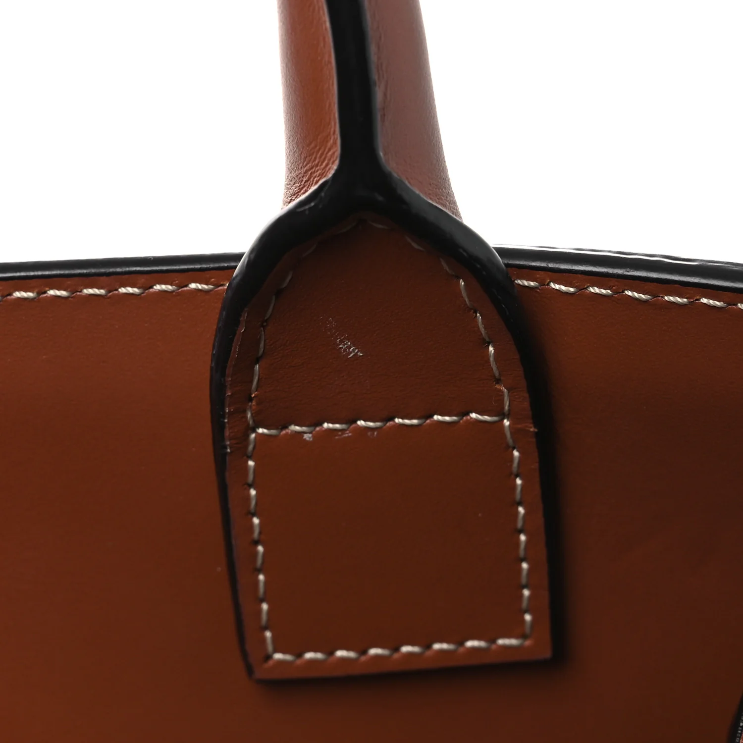 All Over Textile Calfskin Small Vertical Cabas Natural Tan Black - Image 13