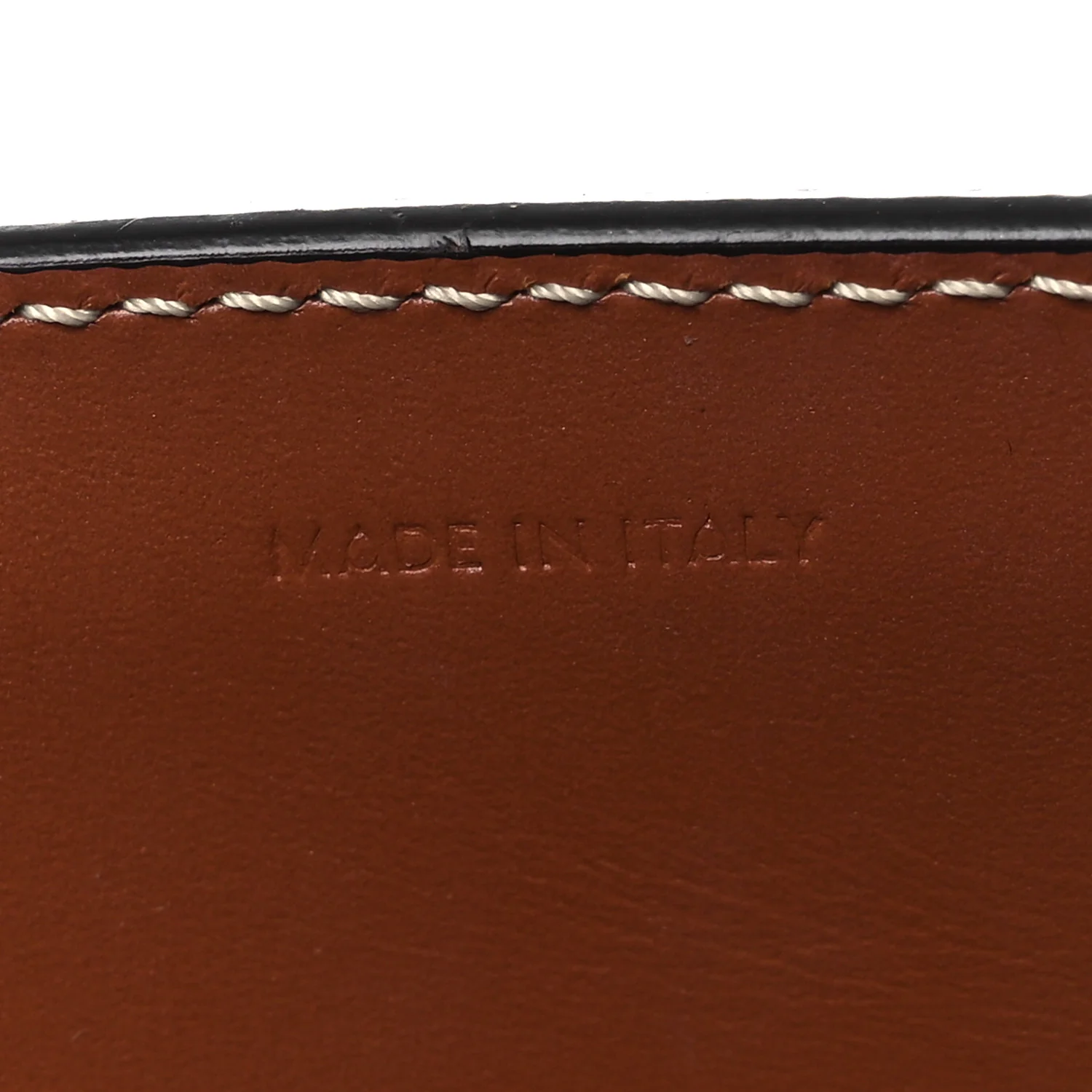 All Over Textile Calfskin Small Vertical Cabas Natural Tan Black - Image 7