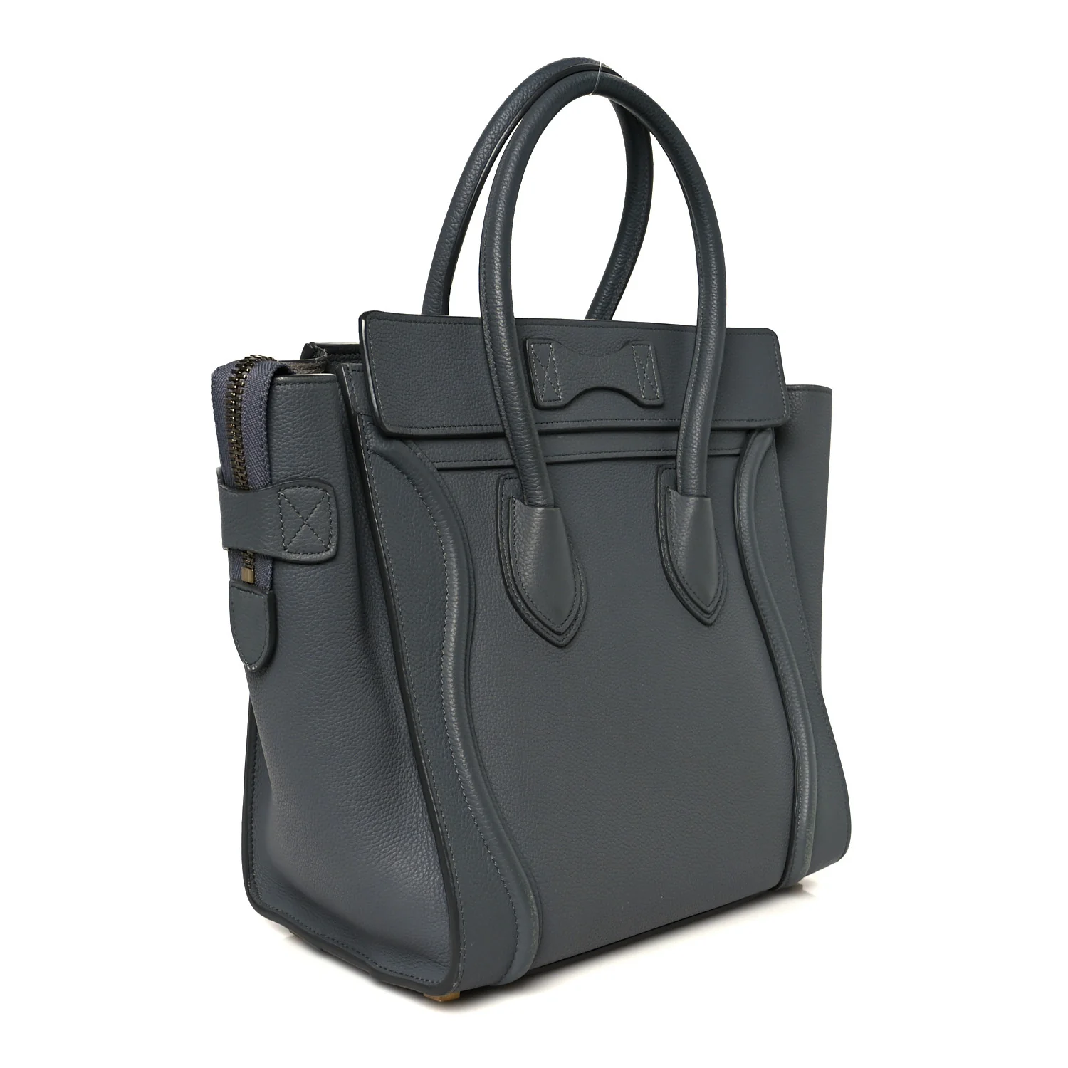 Baby Drummed Calfskin Micro Luggage Kohl - Image 3
