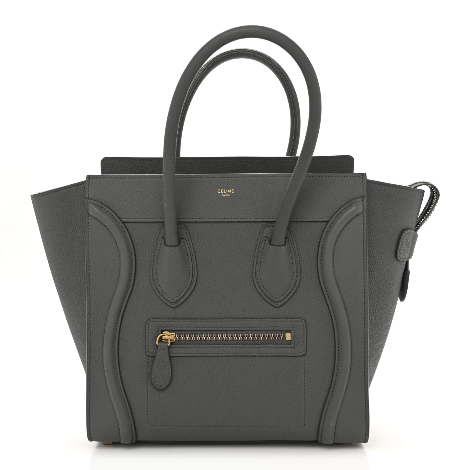Baby Drummed Calfskin Micro Luggage Kohl