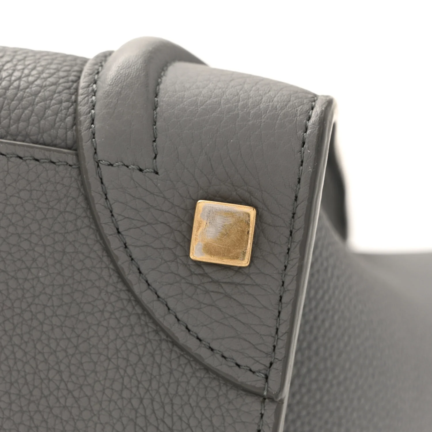 Baby Drummed Calfskin Micro Luggage Kohl - Image 12