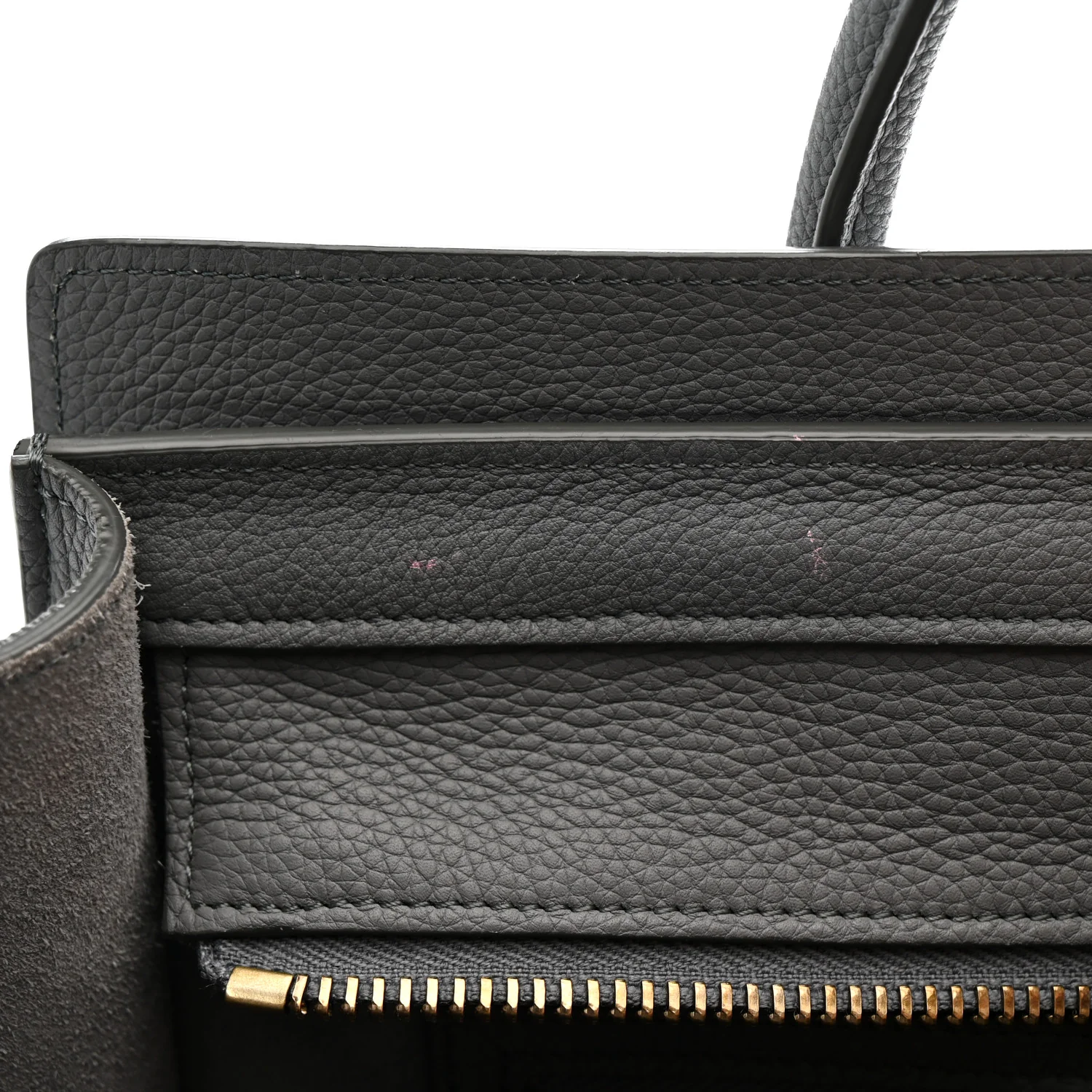 Baby Drummed Calfskin Micro Luggage Kohl - Image 13