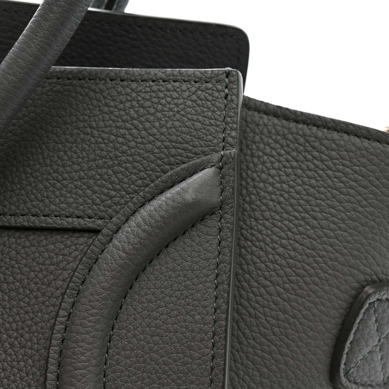 Baby Drummed Calfskin Micro Luggage Kohl - Image 14