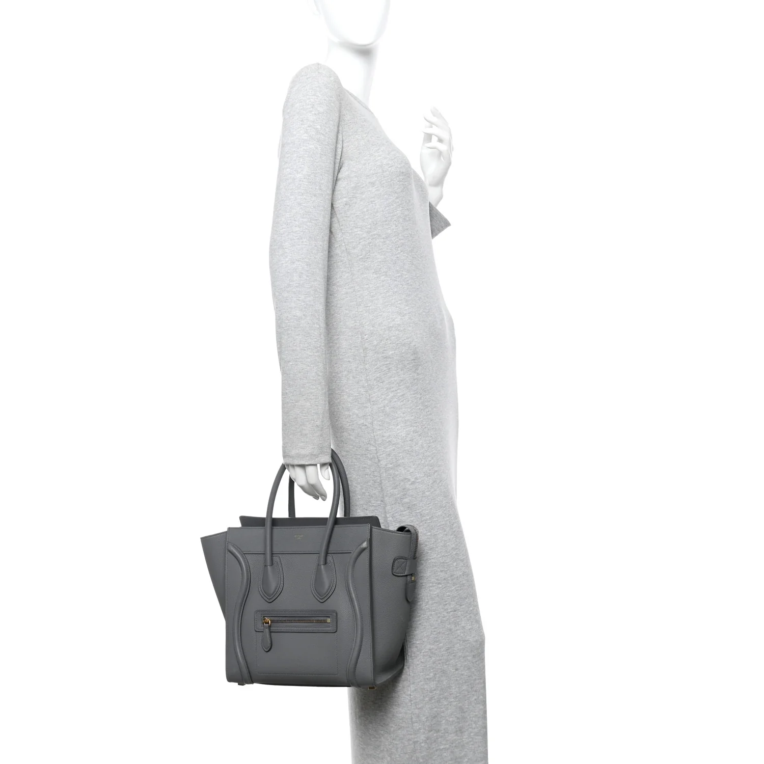 Baby Drummed Calfskin Micro Luggage Kohl - Image 2