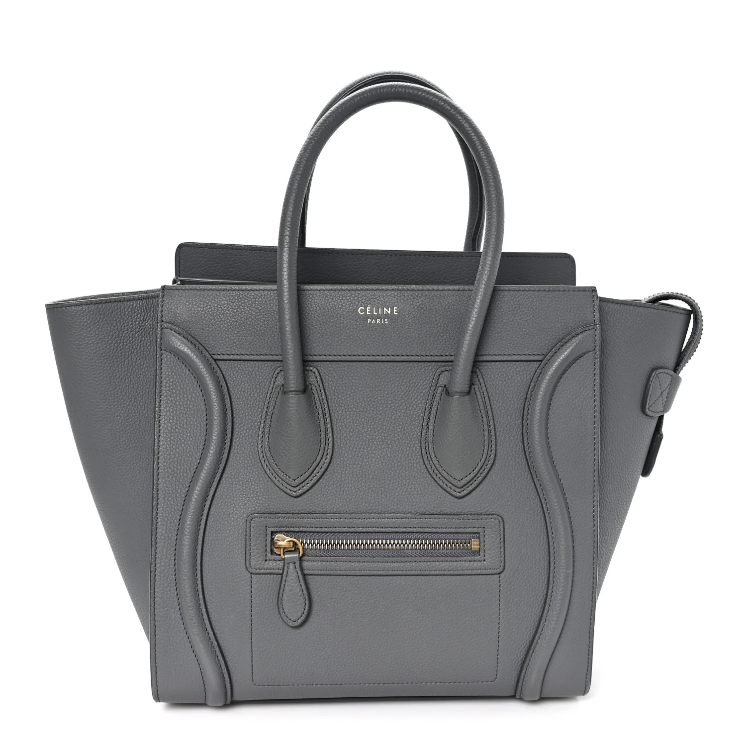 Baby Drummed Calfskin Micro Luggage Kohl