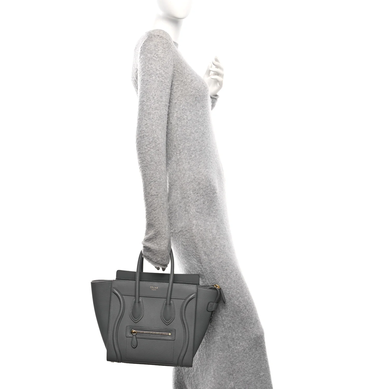 Baby Drummed Calfskin Micro Luggage Kohl - Image 2