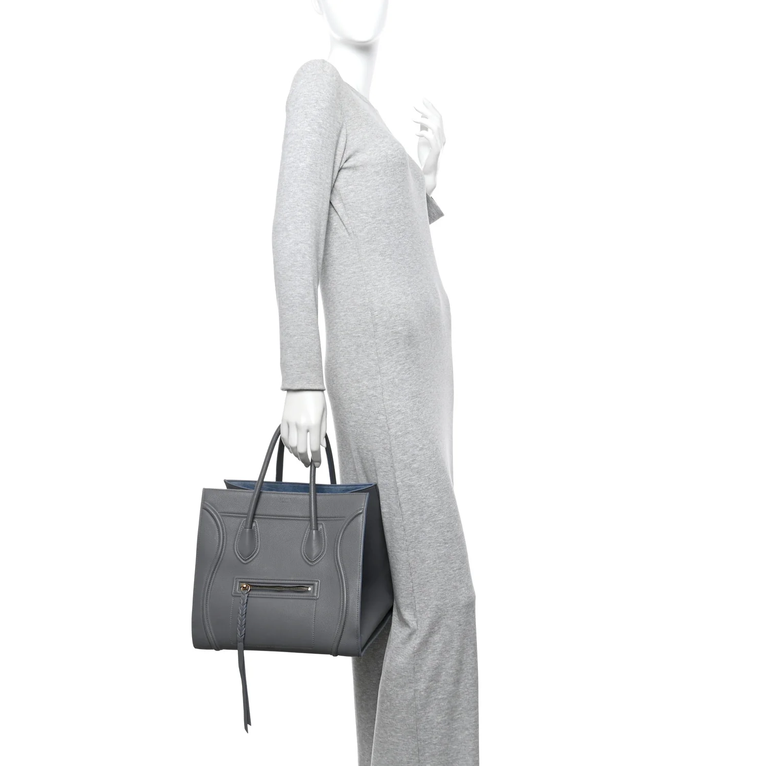 Baby Grained Calfskin Medium Phantom Luggage Kohl - Image 2