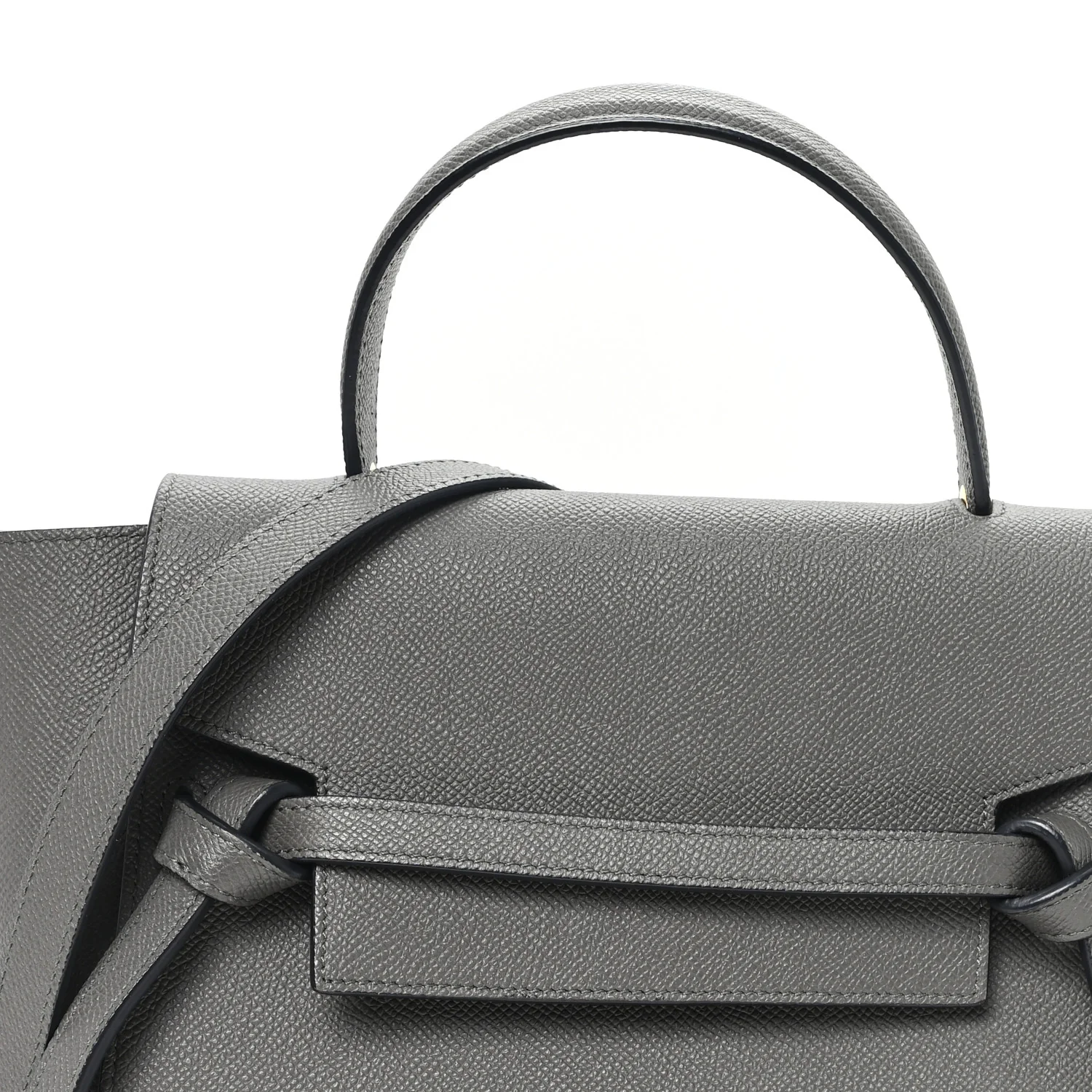 Baby Grained Calfskin Micro Belt Bag Grey - Image 11