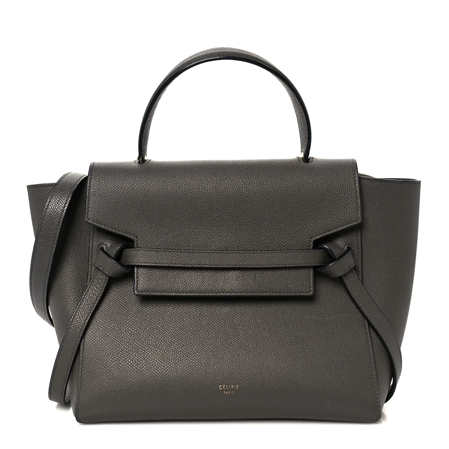 Baby Grained Calfskin Micro Belt Bag Grey - Image 2